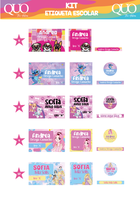 PLANILLA EXTRA ETIQUETA ESCOLAR